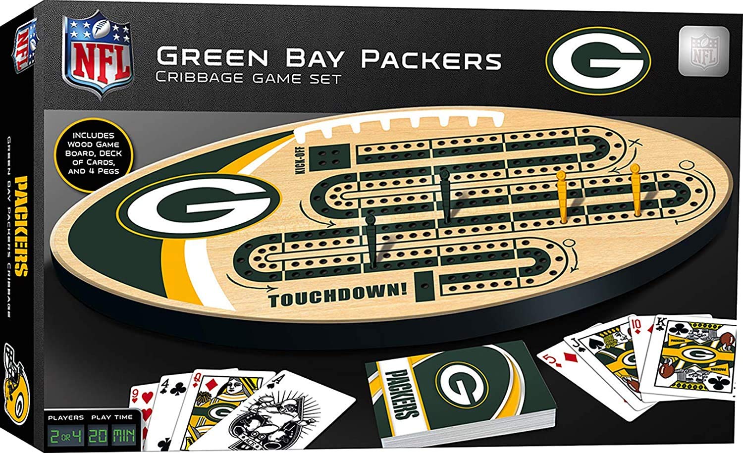 MasterPieces NFL Green Bay Packers Cribbage Game Set  14 x 40