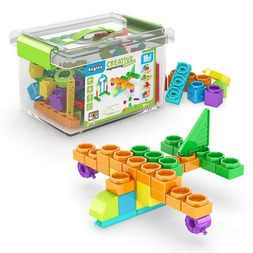 Engino STEAM Maker Junior 10 Model Set, Stackable Building Blocks, STEM Building Toys, Educational Toys for Kids 4+, Gift for Bo