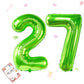 Smlpuame 40 Inch Number Balloon 0-9 Green Large Number 27 Balloons,Digital Balloons For Birthday Party Celebration Decorations S