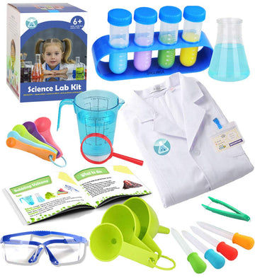 Unglinga Kids Science Experiment Kit With Lab Coat Scientist Costume Dress Up And Role Play Toys Gift For Boys Girls Kids Christmas Birthday Party