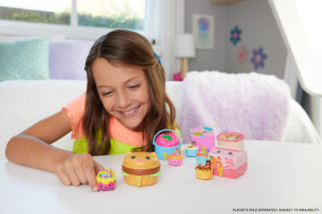 Polly Pocket Micro Dolls & Compacts With Toy Cars, Food Theme Vehicle Collection, Tiny Take Out Reveal Assortment With Surprises