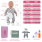 Vollence 18 Inch Sleeping Full Silicone Baby Doll,Not Vinyl Dolls,Eye Closed Newborn Silicone Baby That Look Real, Realistic Lif