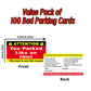 Hileapx Bad Parking Cards - 50Pcs Funny Car Accessories, 3.5"x2" Paper Cards in Red, Perfect Gift for Adults