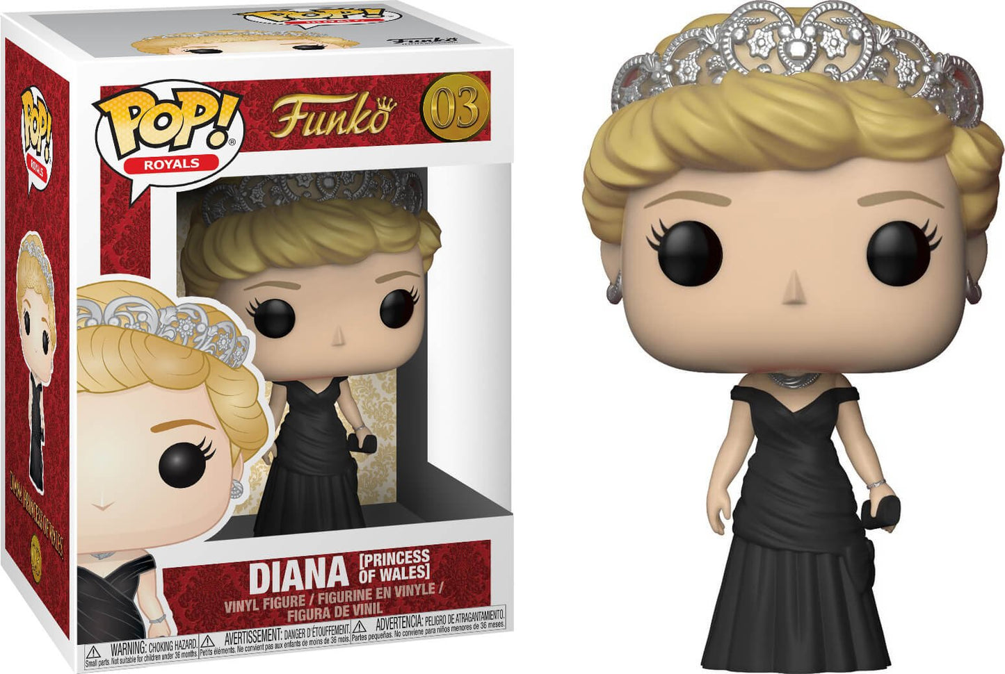 Funko Pop! Royals: The Royal Family - Diana Princess Of Wales Vinyl Figure (Bundled With Pop Box Protector Case)