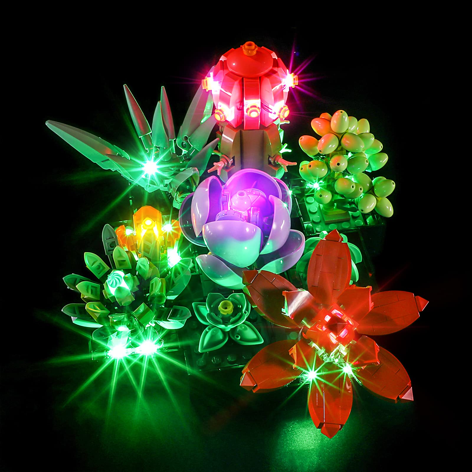Yeabricks Led Light For Lego-10309 Creator Succulents Building Blocks Model (Lego Set Not Included)