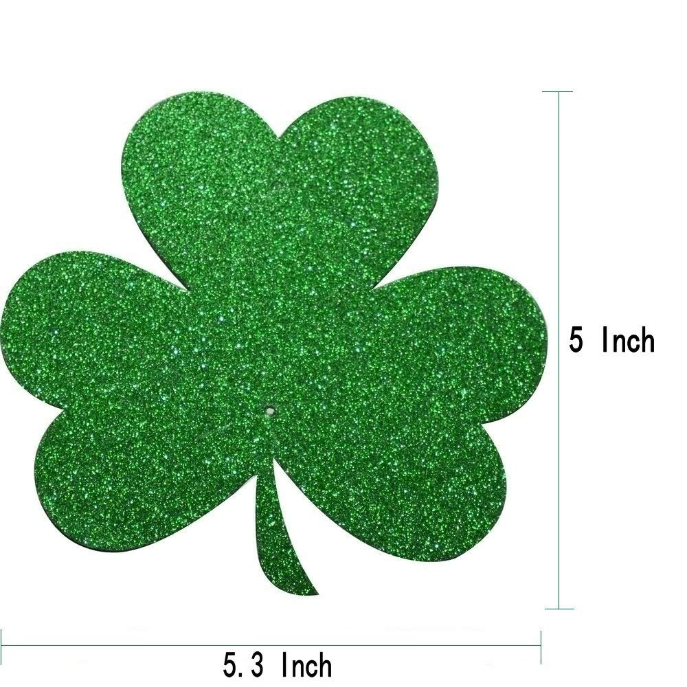 GOER St. Patricks Day Shamrock Decorations,12 Pcs Hanging Swirls for St. Patricks Day Party Supplies