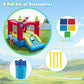Honey Joy Inflatable Bounce House, Jumping Castle With Slide, Oxford Carrying Bag, Basketball Rim, Air Bouncer For Kids Indoor O