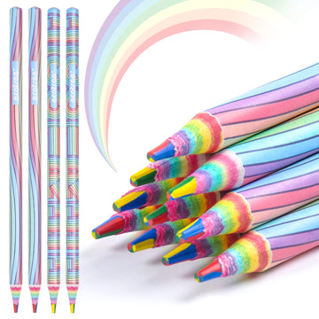 ECOTREE Colored Pencils for Kids - Rainbow Colored Pencils for Coloring Books, Kids Drawing Art Supplies, 12 Pack
