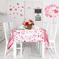 Fancy Land Happy Valentines Day Tablecloths 3 Pack Heart Red Plastic Party Decorations 54 X 108 Table Cover Anniversary Valentin