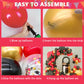 Red Black Gold Balloon Garland Arch Kit, 134Pcs Red Black Metallic Gold Confetti Balloons For Casino Theme Party Decorations, Ne