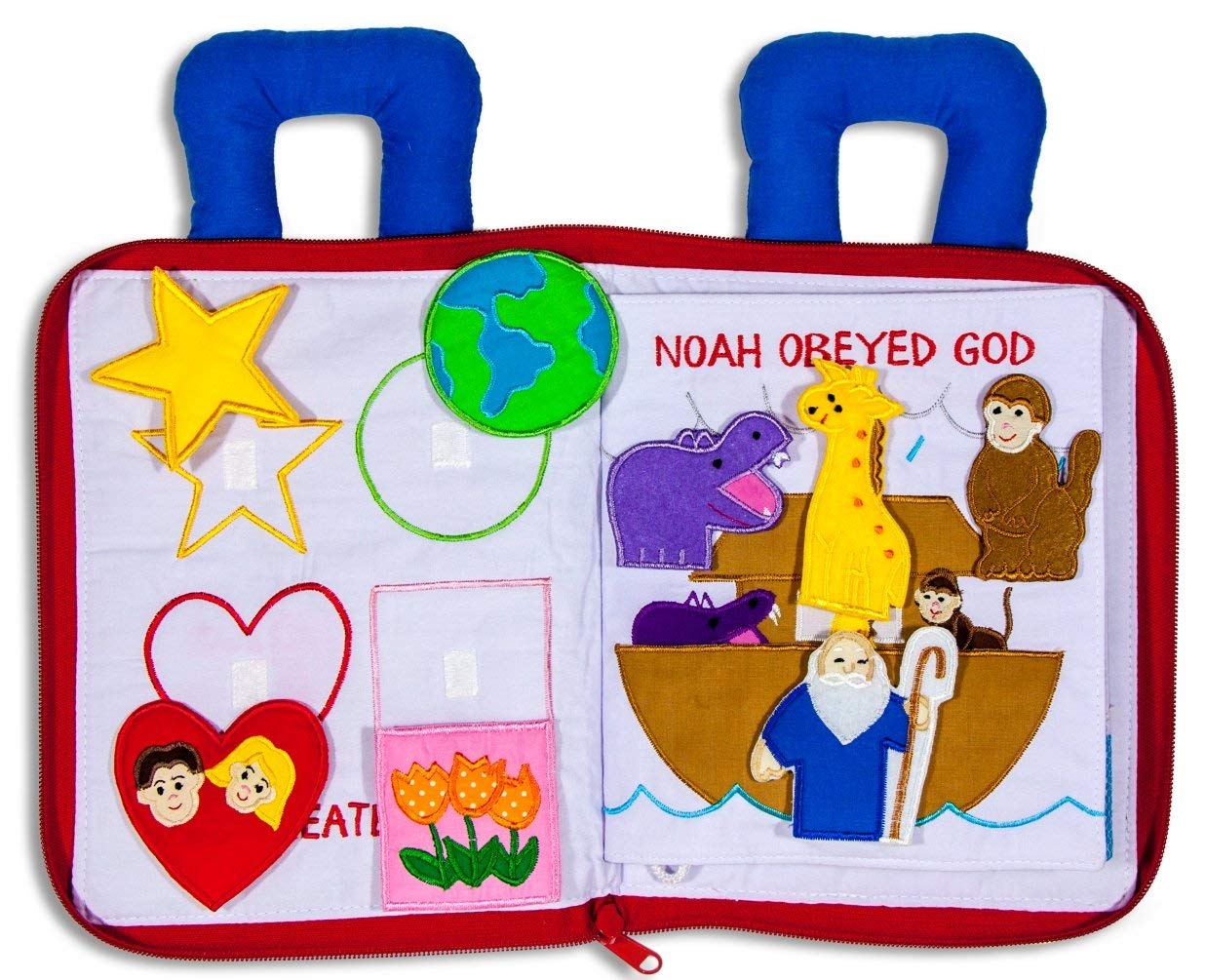 My Bible Quiet Book By My Growing Season | Interactive Fabric Activity Book For Kids | Educational Christian Toy For Toddlers & Preschoolers | Travel-Friendly And Sensory-Rich Soft Book