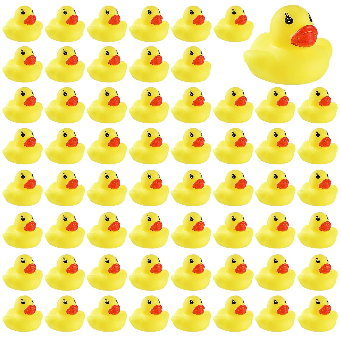 60 Pcs Rubber Ducks Bath Toys Mini Ducks Float And Fun Squeak For Baby Kids Bath Toy Shower Decorations Birthday Party Carnival