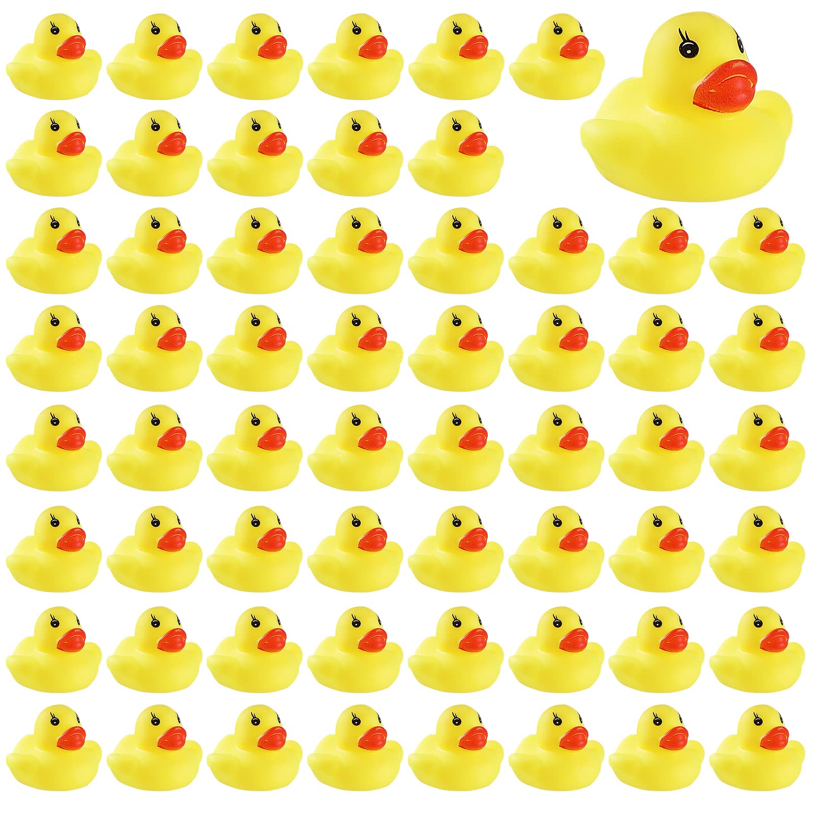 60 Pcs Rubber Ducks Bath Toys Mini Ducks Float And Fun Squeak For Baby Kids Bath Toy Shower Decorations Birthday Party Carnival