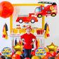 Rhode Island Novelty Child Size Fireman Hat - Red Plastic - 10 1/2 inches - Model RN HAFIREP-12