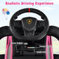 Infans 3 In 1 Ride On Push Car, Licensed Lamborghini Baby Stroller Sliding Walking Car With Parent Control Handle, Music, Headlight, Under Seat Storage, Kids Foot-To-Floor Toy For 18-60 Months (Pink)