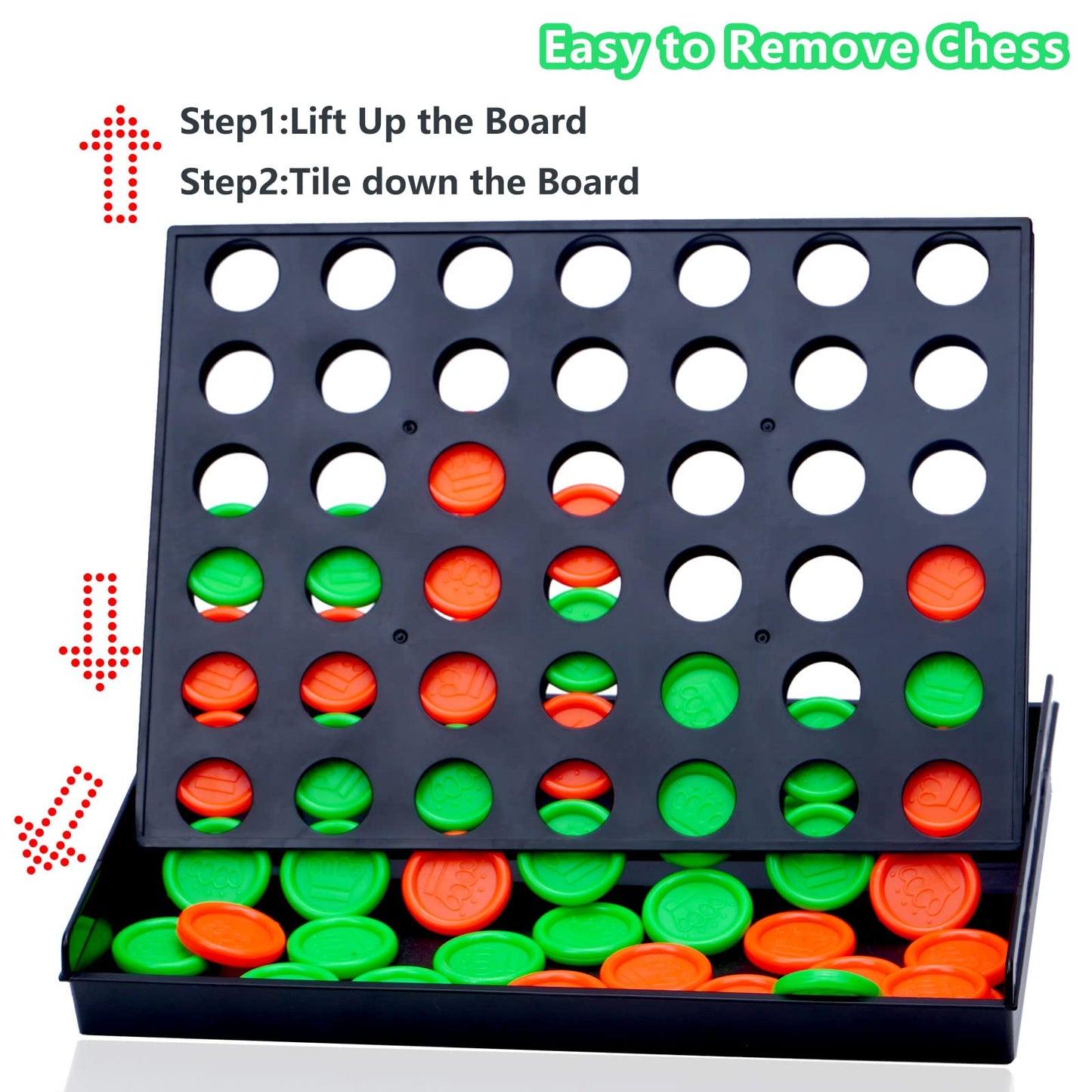 4 Connect In A Row Four In A Row Game Classic Family Game Line Up 4 Classic Board Game Puzzle Travel Game Easy To Set Up,Play,Storage For Kids,Adults,Family Fun