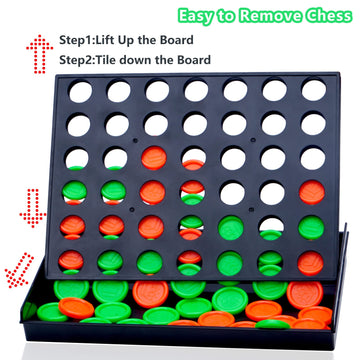 4 Connect In A Row Four In A Row Game Classic Family Game Line Up 4 Classic Board Game Puzzle Travel Game Easy To Set Up,Play,Storage For Kids,Adults,Family Fun
