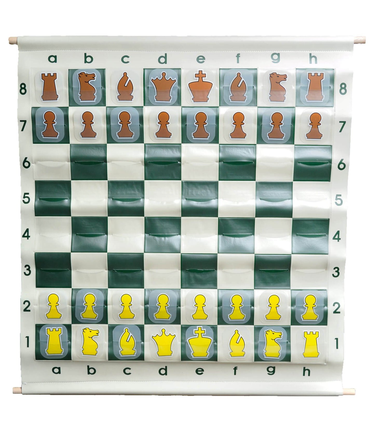 The House Of Staunton Pouch-Style Chess Demonstration Set With Deluxe Carrying Bag - Clear Plastic Pieces
