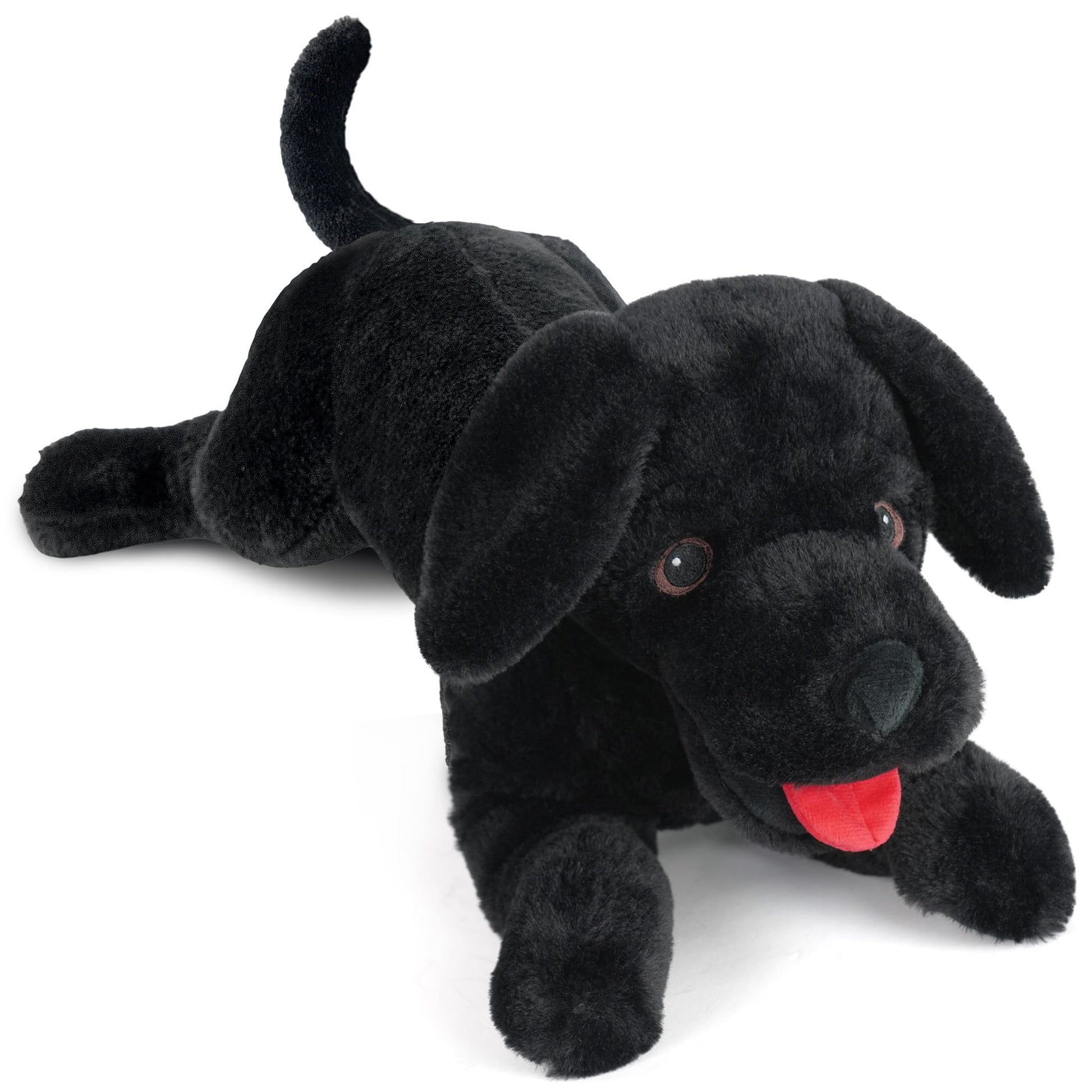 Lotfancy Dog Stuffed Animal, 21 Inch Black Lab Plush Dog, Realistic Stuffed Dog, Puppy Plush Toy For Kids