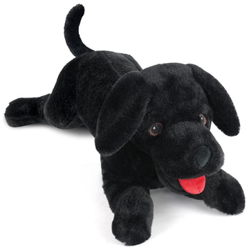 Lotfancy Dog Stuffed Animal, 21 Inch Black Lab Plush Dog, Realistic Stuffed Dog, Puppy Plush Toy For Kids