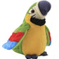 Talking Macaw Parrot Repeat What You Say Stuffed Animal Plush Toy Electronic Record Animated Bird Shake Wings Speaking Parrot Pet Plush Interactive Toys For Kids Boys Girls Christmas Birthday Gift