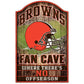 Wincraft NFL Cleveland Browns 05421015 Wood Sign, 11 x 17, Black