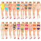 Barwa 12 Items 5 Psc Swimsuits Bathing Clothes Bikini One Piece With 2 Pool Floaties With 5 Shoes For 11.5 Inch Doll