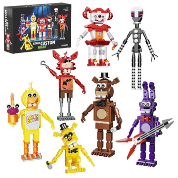 Five Nights Security Breach Building Block Toy 7 In 1, Fighting Monster Action Figure Diy Model, Compatible With Lego, Suitable