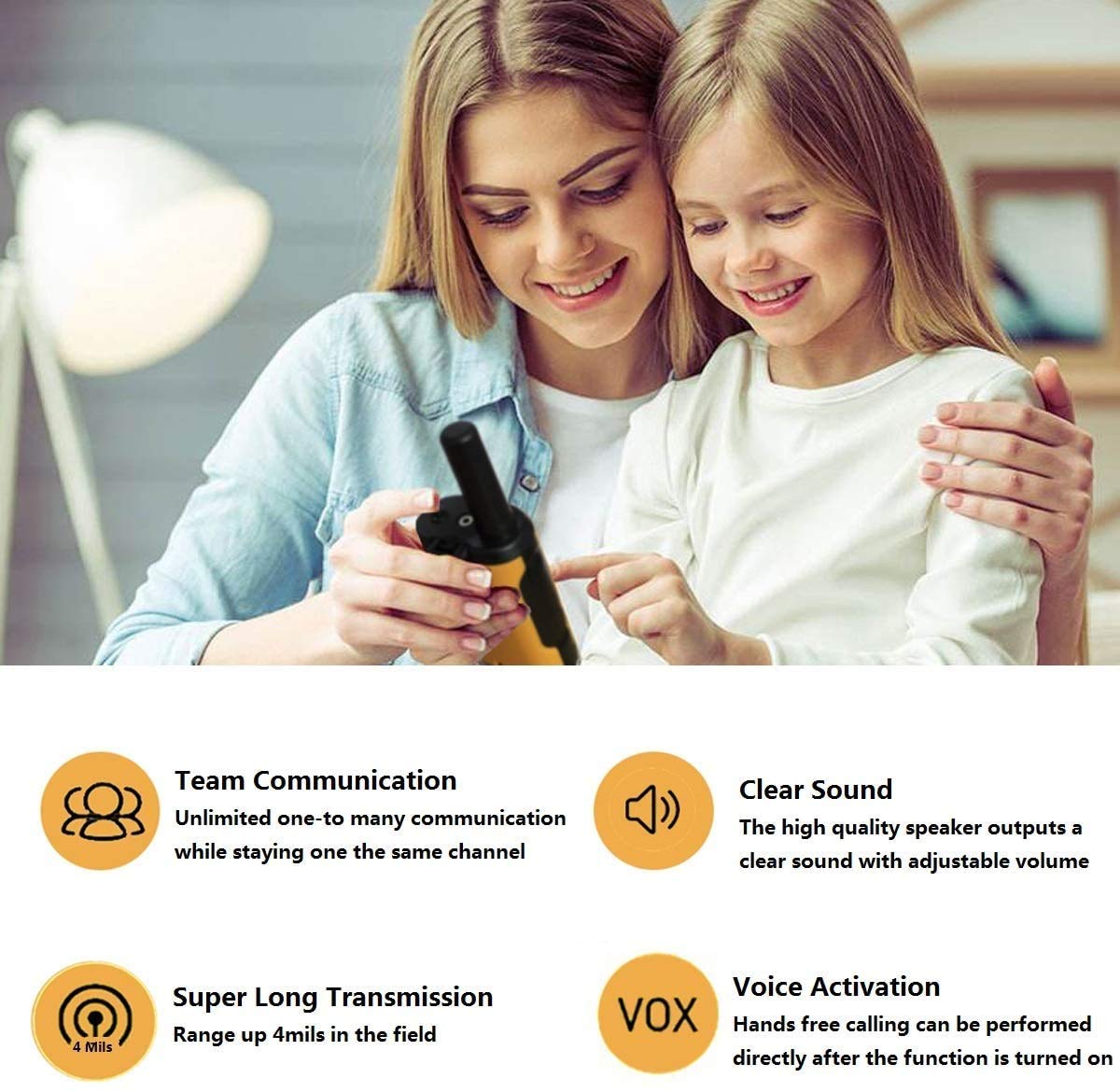 Inyyter 3 Pack New Walkie Talkies For Kids, 4Kms Long Range Kids Walkie Talkies 2 Way Radio Walky Talky, Best Gift For Age 3-12