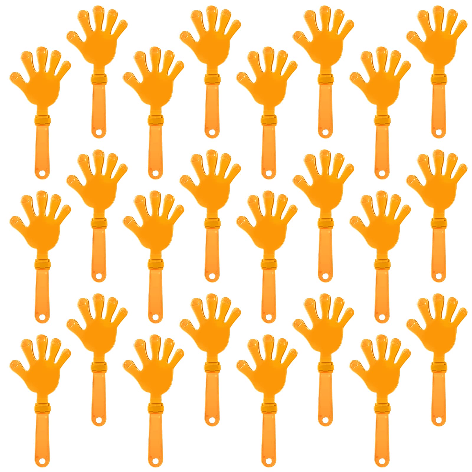 Zcysrlqin 24 Pcs Orange Hand Clappers 7.5 Inch Clappers Noisemakers Noise Makers Party Favors Plastic Party Clapper For Sporting