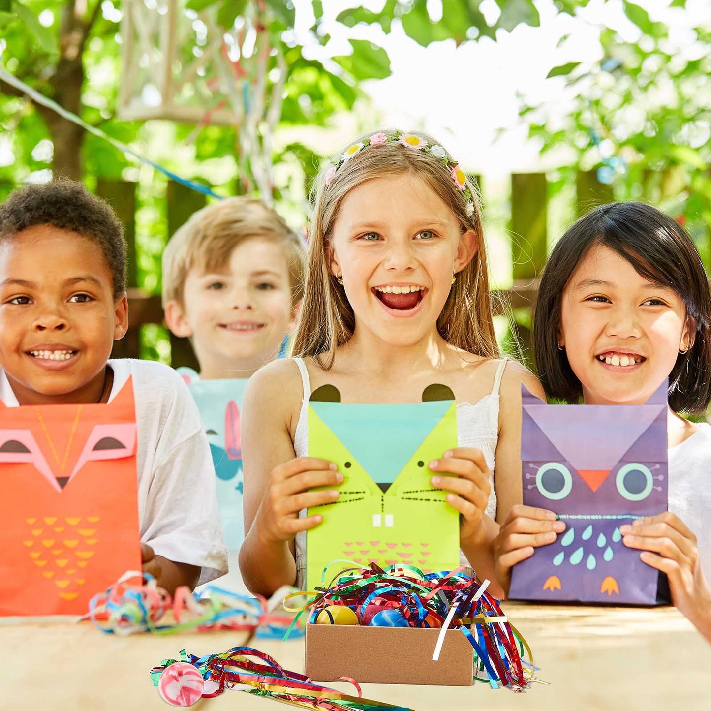 Hungdao 10 Pcs Bouncy Balls Party Favors for Kids Goodie Bags Filler Large Rubber Bouncy Balls with Colorful Streamers Rainbow P