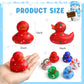 Vinsot Christmas Rubber Ducks Bulk Mini Christmas Bath Toys Snowflake Santa Hat Candy Cane Christmas Tree Print Ducks Xmas Rubber Duckies for Bath(48 Pieces)