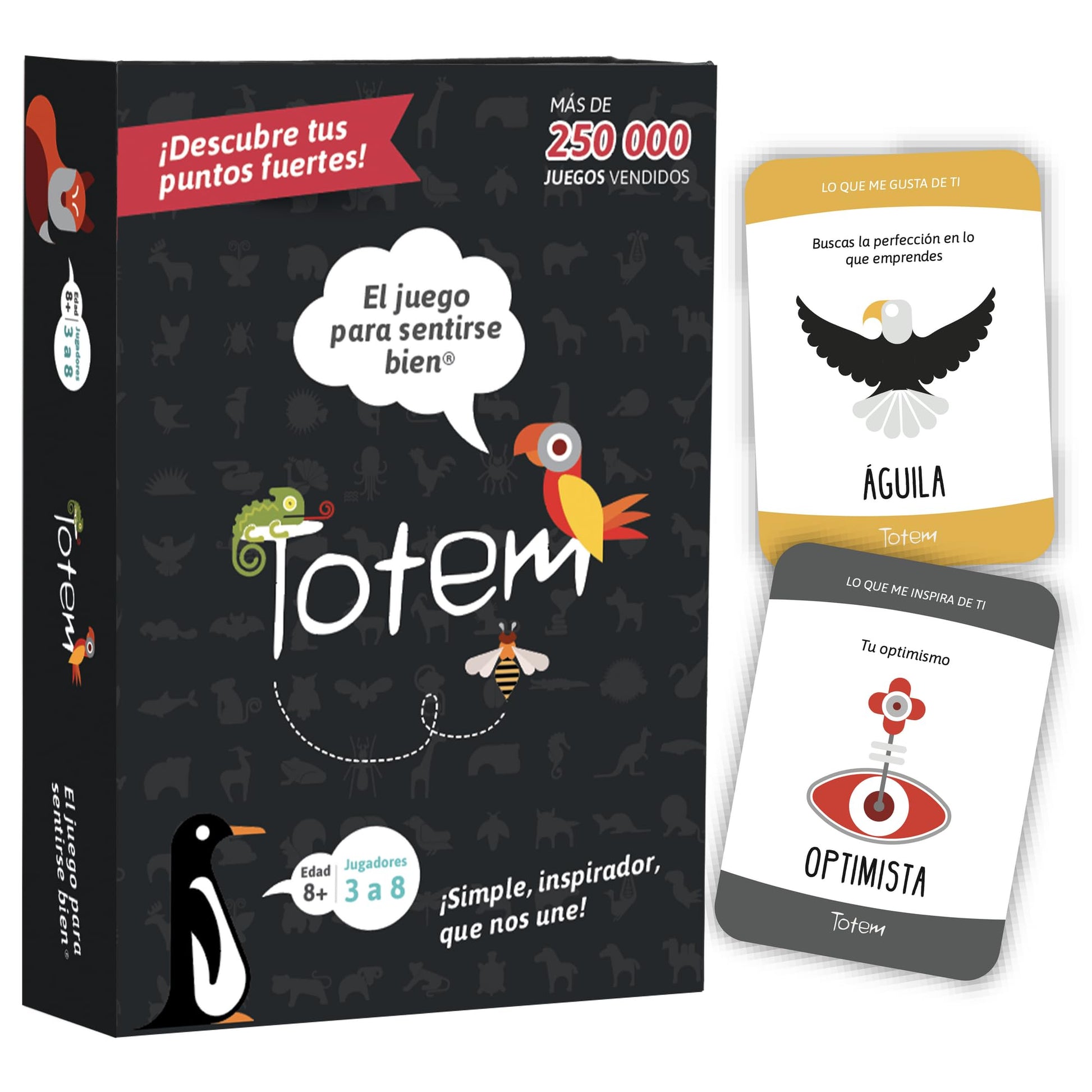 Totem Espaol El Juego de Sentirse Bien - Juego de Cartas de Terapia y Team Building para Nios, Adultos y Familias, Ideal para Co