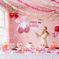 Glimin Pink Bow Piata with Stick Blindfold and Confetti, Shes The Cherry on Top Theme Birthday Party Baby Shower Nursery Decora