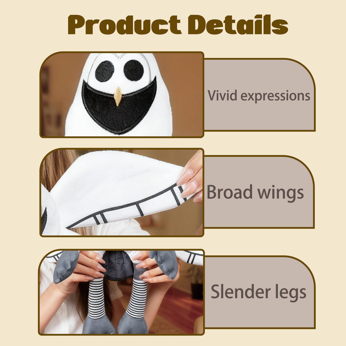 HGDFEOC 99 Nights in The Forest Plush Toy - 12.3 Inch Soft Owl Stuffed Animal  Monster Collectible Gift for Halloween  Christmas & Birthday for Boys and Girls (Owl)