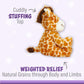Warm Pals - Flirty Giraffe - 1.5Lbs - Cozy Microwavable Lavender Scented Plush Toys - Heated Stuffed Animal - Heatable Coolable Bedtime Comfort Plushie