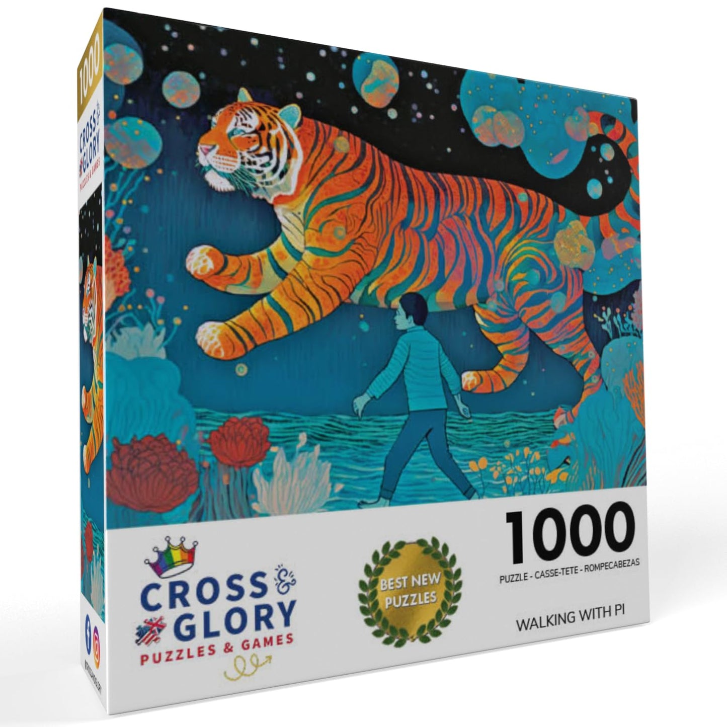 Cross & Glory - Walking With Pi - 1000 Piece Jigsaw Puzzle For Adults | Hyperdetailed | Magical Scenic Illustration | Challenging & Enchanting