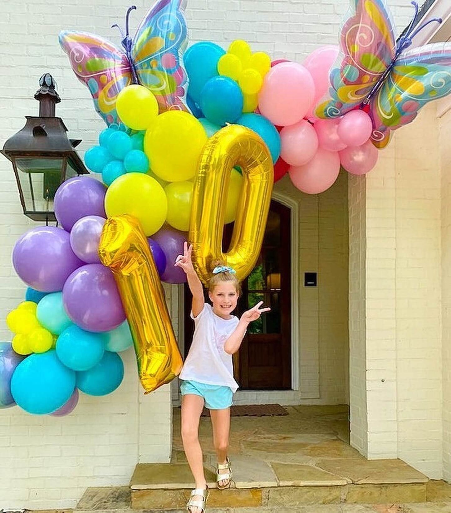 40 Inch Gold 10 Number Balloons Giant 10 Balloons Gold Birthday 10 Balloons 10Th Birthday Anniversary Events Party Decorations S