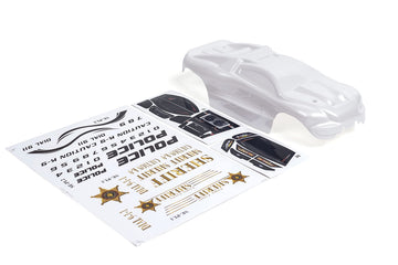 SummitLink Custom Body Police White Style Compatible for e-Revo Mini 1/16 Scale RC Car or Truck (Truck not Included) ERMN-PW-01