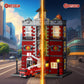 HSANHE City Fire Rescue Building Set, 1823 PCS, Small, Red, Compatible with Lego