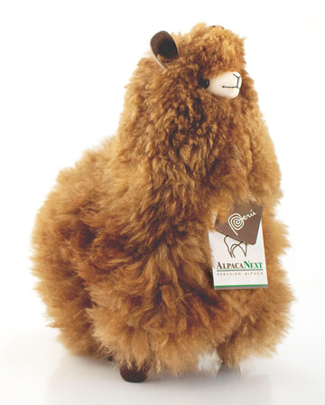 Alpacanext Llama Stuffed Animal - 12 Inch. Cute, Soft And Cuddly Alpaca Plush Toy Handcrafted On Real Alpaka Natural Fur, (12 In