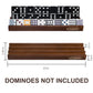 Domino Racks 4Packs - Authored Design Nut Brown Tile Holders For Dominoes Set Mexican Trains Mahjoon Chickenfoot