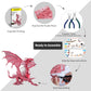 Piececool Metal Puzzles For Adults 3D Dragon Model Kits- Dragon Flame Models Building Kit, Brain Teaser Puzzle 3D Metal Craft Kits For Teens Men Women Family- 115 Pcs