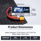 Zeee 2S 2200mAh Shorty Lipo Battery 7.4V 50C RC Battery with XT60 Connector Soft Pack for 1/16 Slash RC Car RC Truck RC Helicopt