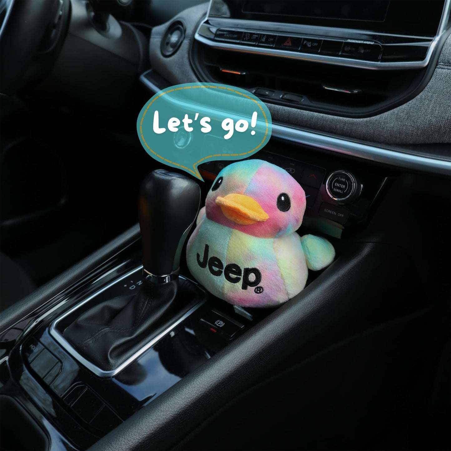 Jeep Stuffed Animal Plush Duck - Tie Dye, Small, Polyester, Model 1308.240017 - Perfect for Enthusiasts