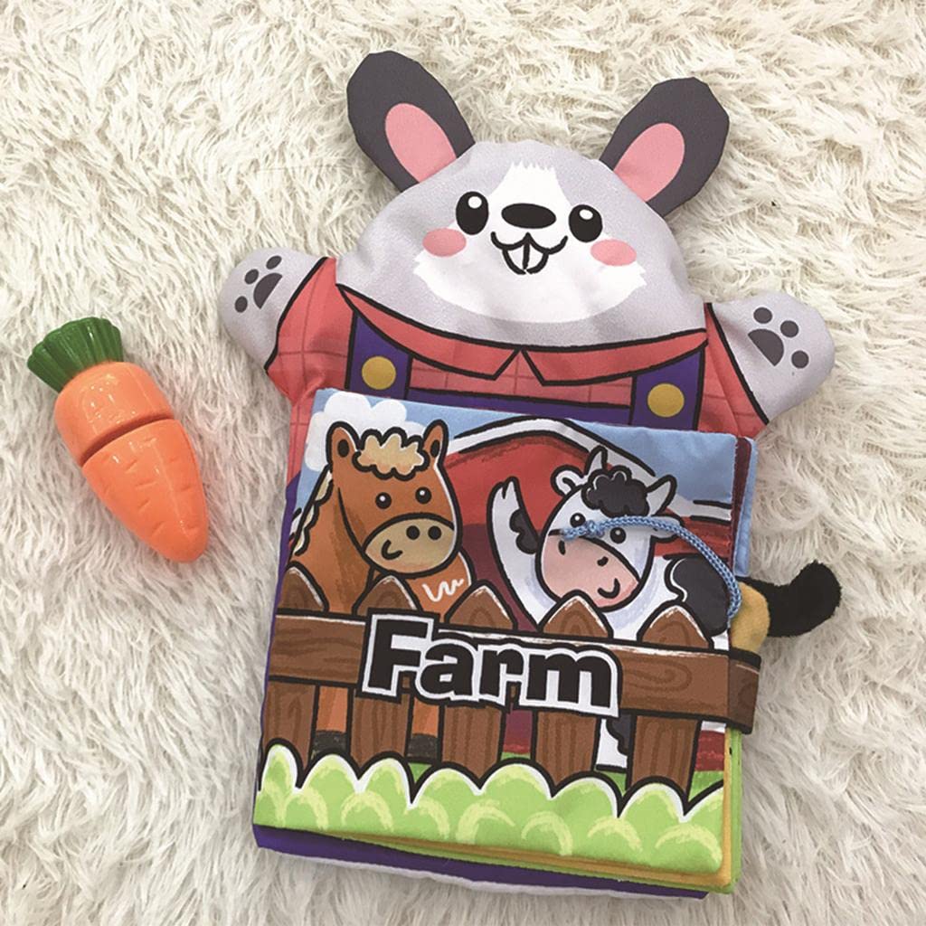 Merishopp Baby Cloth Book Infant Kids Intelligence Development Toys Rabbit Style| Baby Learning Toy | Infant Activity Toy | Sens