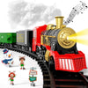 Kukufun Electric Train Set For Kids, 43 Pcs Classic Train Toys Sets For Boys Girls Steam Locomotive Engine, Lights & Sound, Trac