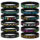 Morcheiong 24 Pieces Motivational Rubber Wristbands Black Inspirational Quote Silicone Bands Unisex Style- 12 Designs