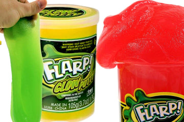 Ja-Ru Flarp Putty Glow In The Dark Scented Noise Putty (1 Unit Assorted Color) Squishy Shine Neon Colors, Noise Putty Slime, Stress Toy Party Favor Toys Kids Boys & Girls 341-1A