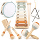 Musical Toys For 1 Year Old Boy Gifts - Wooden Musical Instruments For Toddlers 1-3 - Christmas Birthday Gifts For One Year Old Girls With Boho Xylophone - Montessori Toy For Babies 6-12-18 Months